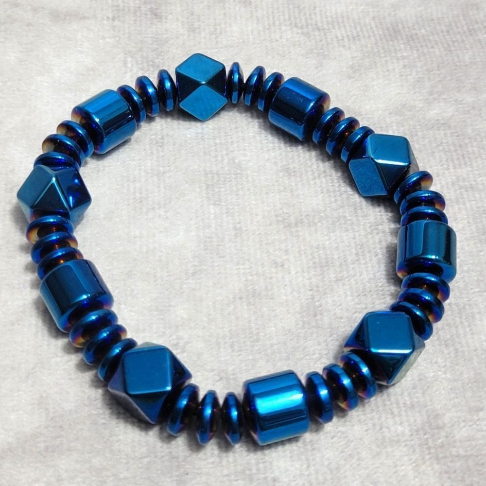 Hematite Beaded Stretch Bracelet